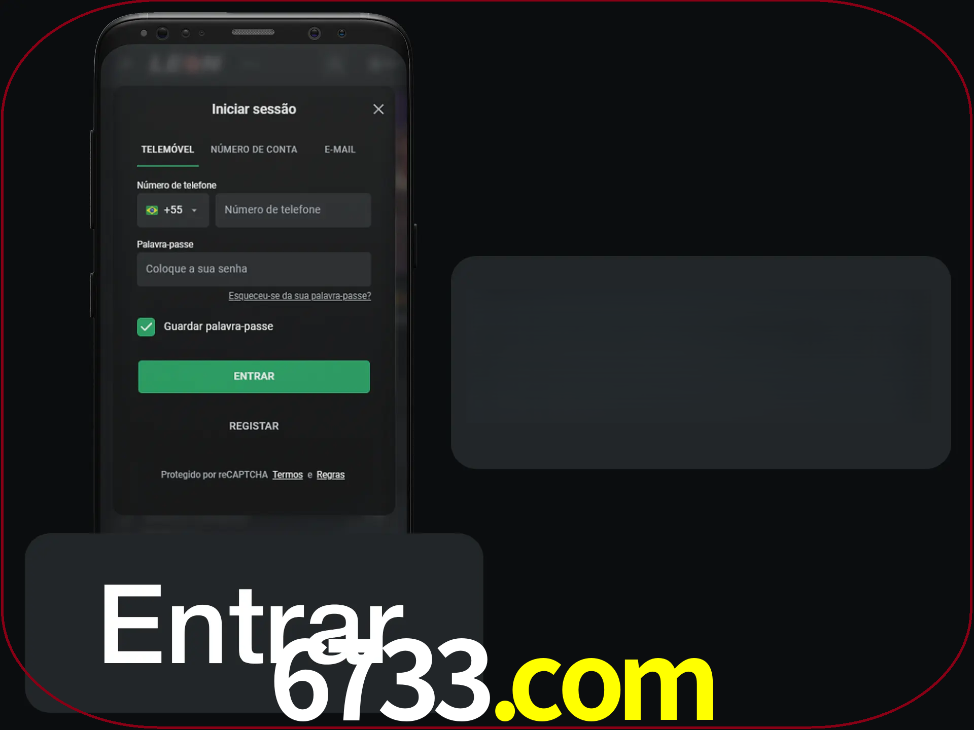 Faça o login para começar a apostar e jogar no cassino.