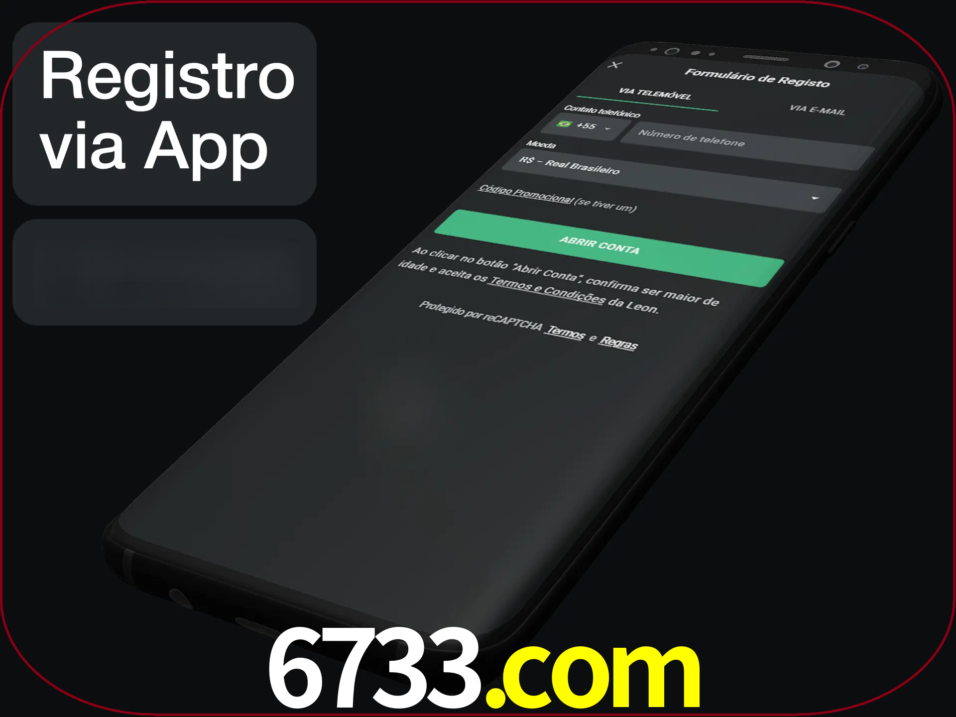Registre-se quiclly em LeonBet usando o aplicativo.